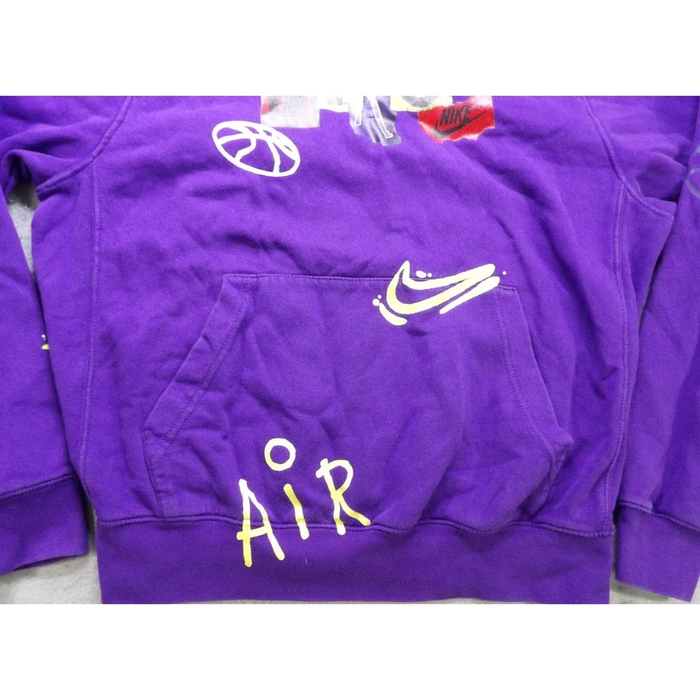 Nike Sportswear Ransom Note Hoodie Pullover Fleece Men L Court Purple Top Casual